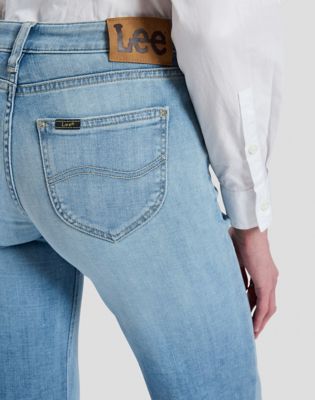 Lana Mid Rise Bootcut Jean in Light Screen