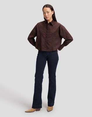 70s Lana Mid Rise Bootcut Jean in Traces Of Dark