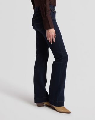 70s Lana Mid Rise Bootcut Jean in Traces Of Dark
