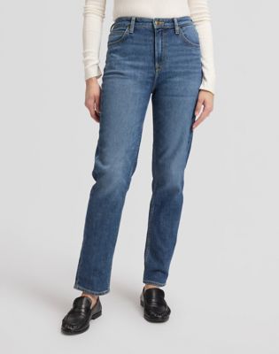 Carol High Rise Straight Jean in Cloudy Blue