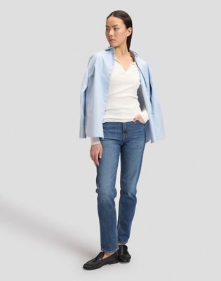Carol High Rise Straight Jean in Cloudy Blue
