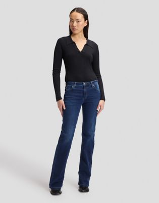 Lana Mid Rise Bootcut Jean in Eternal Blue