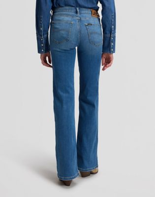 Lana Mid Rise Bootcut Jean in Country Blues