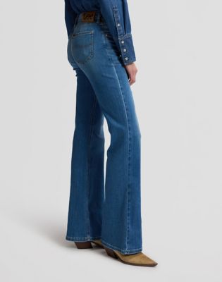 Lana Mid Rise Bootcut Jean in Country Blues
