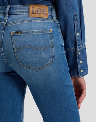 Lana Mid Rise Bootcut Jean in Country Blues