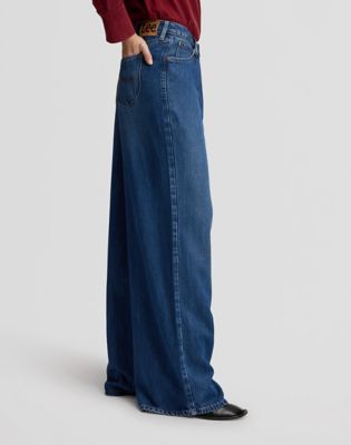 Wide Leg Pleated Jean in Fresh Blanket alternative view 3