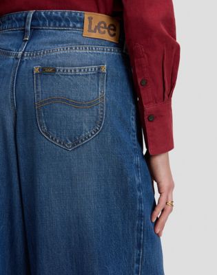 Wide Leg Pleated Jean in Fresh Blanket alternative view 4