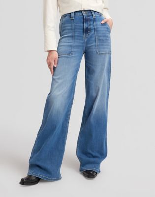 Utility Stella Wide Leg Jean in Country Blues