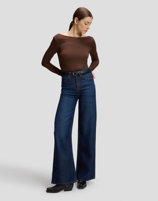 Stella Wide Leg Jean in Dark Navy