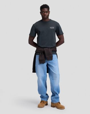 Workwear Soul Relaxed Tee in Washed Black