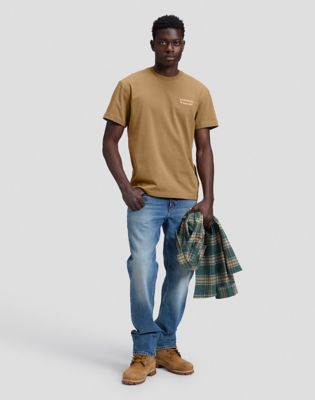 Workwear Soul Relaxed Tee in Dark Khaki