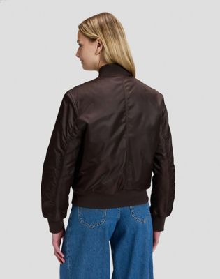 Relaxed Bomber Jacket in Chocolate Torte