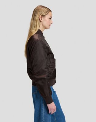 Relaxed Bomber Jacket in Chocolate Torte