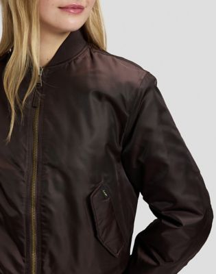 Relaxed Bomber Jacket in Chocolate Torte