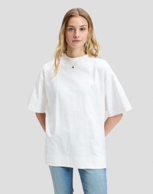 Relaxed Elongated Boxy Tee in Bright White