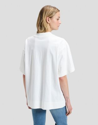 Relaxed Elongated Boxy Tee in Bright White