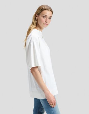 Relaxed Elongated Boxy Tee in Bright White
