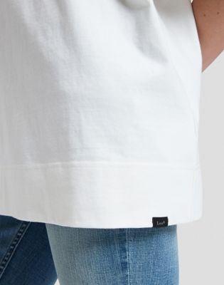 Relaxed Elongated Boxy Tee in Bright White