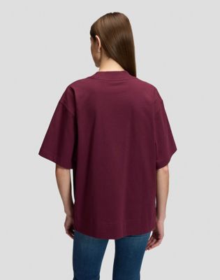 Relaxed Elongated Boxy Tee in Fig