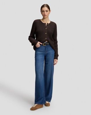 Lee Loose Chunky Cardigan Chocolate Torte, Lee