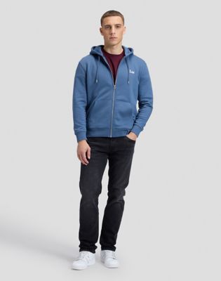 Lee Essential Regular Full Zip Hoodie in Bering Sea