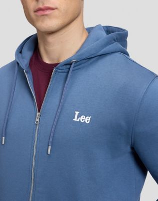 Lee Essential Regular Full Zip Hoodie in Bering Sea