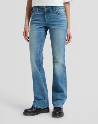 Jessica Low Rise Bootcut Flap Pocket Jean in Flowing River