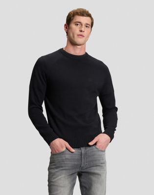 Regular Raglan Sweater in Black