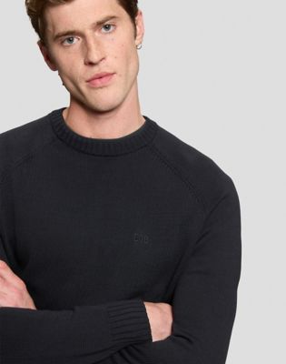 Regular Raglan Sweater in Black
