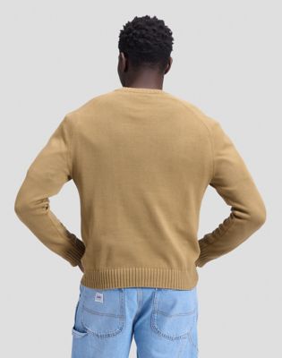 Lee Regular Raglan Sweater Dark Khaki, Lee