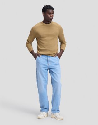 Regular Raglan Sweater in Dark Khaki