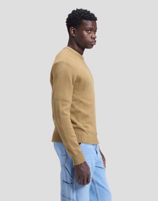 Regular Raglan Sweater in Dark Khaki