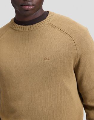 Regular Raglan Sweater in Dark Khaki