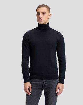 Regular Essential Turtleneck Sweater in Black