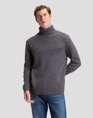 Relaxed Turtleneck Sweater in Grey Heather