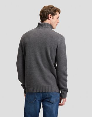 Lee Relaxed Turtleneck Sweater Grey Heather, Lee