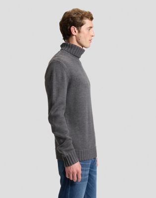 Relaxed Turtleneck Sweater in Grey Heather