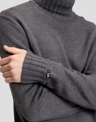 Relaxed Turtleneck Sweater in Grey Heather
