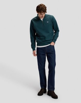 Regular Patch Half Zip Sweatshirt in Ponderosa Pine