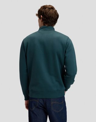 Regular Patch Half Zip Sweatshirt in Ponderosa Pine
