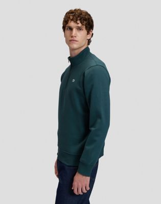 Regular Patch Half Zip Sweatshirt in Ponderosa Pine