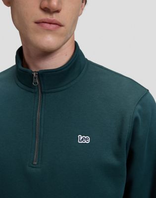 Regular Patch Half Zip Sweatshirt in Ponderosa Pine