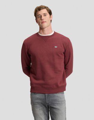 Regular Patch Crew Sweatshirt in Port