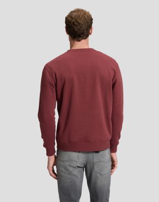 Regular Patch Crew Sweatshirt in Port