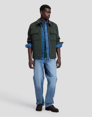 Relaxed Utility Wool Jacket in Deep Depths