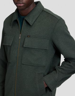 Relaxed Utility Wool Jacket in Deep Depths