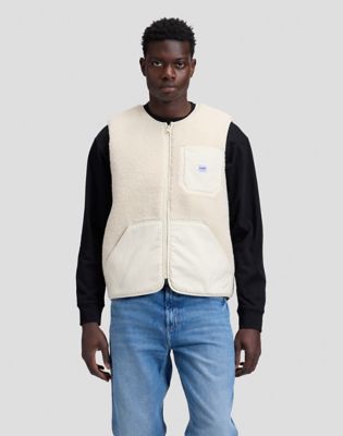 Workwear Relaxed Vest in Warm Ecru