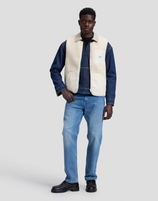 Workwear Relaxed Vest in Warm Ecru