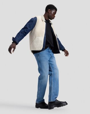 Workwear Relaxed Vest in Warm Ecru