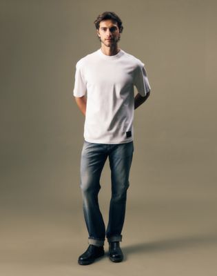 Gold Regular Tee in Bright White